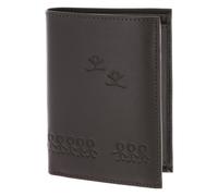 oxmox Leather Porte-monnaie Protection RFID Cuir véritable 13 cm gris