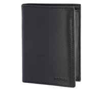 oxmox Leather Porte-monnaie Protection RFID Cuir véritable 13 cm noir