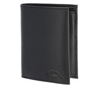 oxmox Leather Porte-monnaie Protection RFID Cuir véritable 13 cm noir