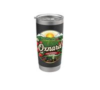 Oxnard California Strawberry Farm Design graphique vintage Gobelet isotherme en acier inoxydable double paroi