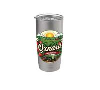Oxnard California Strawberry Farm Design graphique vintage Gobelet isotherme en acier inoxydable double paroi