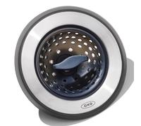 OXO 13259500 Good Grips Bouchon d'évier 2 en 1 Noir, Bouchon de Vidange et Crépine d'Évier