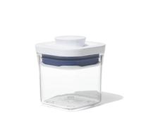 OXO Boîte de Conservation Pop 2.0/ 2L Carré, Transparent, 0, 2L | Fermeture hermétique à bouton-poussoir, rangement empilable, coins arrondis pour verser facilement