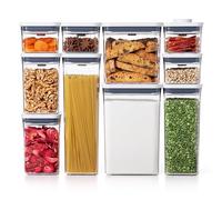 OXO Good Grips 11236000 Lot de 10 récipients POP en plastique Blanc