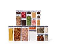 OXO Good Grips 11236600 Lot de 20 récipients POP en plastique, blanc, transparent