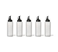 OXO Good Grips 11381400 Lot de 5 bouteilles souples en plastique Transparent Noir