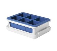 OXO Good Grips - Bac à glaçons avec couvercle en silicone, grand format, pour 6 gros glaçons de 4,4 cm