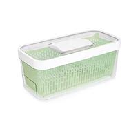 OXO Good Grips - Boîte de conservation GreenSaver - Boîte de rangement pour le frigo - Acier inoxydable - Vert - 4,7 L