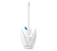 OXO Good Grips, Brosse à WC avec nettoie-bord, Nettoyant WC, Blanc