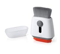OXO Good Grips, Brosse de nettoyage 2 en 1 Sweep and Swipe pour appareils électroniques, Kit de nettoyage d'ordinateur, Gris, Orange, One Size