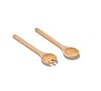 OXO Good Grips Couverts à Salade en Bois de Hêtre - Set de 2 Pièces, Ustensiles de Cuisine Durables pour Servir Facilement, Accessoires de Cuisine