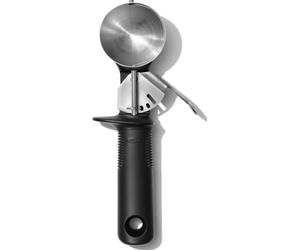 OXO Good Grips Cuillère à glace avec gâchette | Libère la boule de glace d’une simple pression, Manche antidérapant confortable, Pour glaces et sorbets, Lave-vaisselle