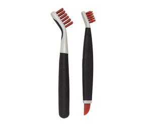 OXO Good Grips Ensemble de brossesà Dents en Acier Inoxydable Orange/Blanc/Noir A