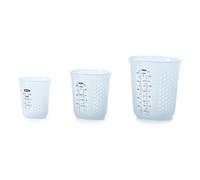 OXO Good Grips Lot de 3 tasses à mesurer en silicone à presser et verser Bleu