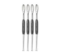 OXO Good Grips Lot de 4 fourchettes à crustacés | La cuillère incurvée est idéale pour les crustacés, Poignées souples, Quatre fourchettes