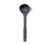 OXO - Good Grips Louche - Louche à soupe, crêpes - Ustensile de cuisine en silicone - Taille classique, diamètre 10 cm - Gris anthracite