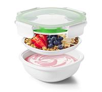 OXO Good Grips - Lunch Box Snack On-The-Go - Boîte pour la conservation des aliments - Petite taille, Vert-Blanc