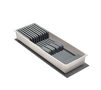OXO Organiseur tiroir couteaux compact – 9 couteaux, pieds antidérapants, plateau amovible