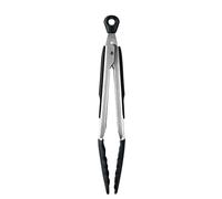 OXO Good Grips - Pinces 23 cm avec embouts en silicone - Pince cuisine inox et silicone antidérapant - Inox, Silicone thermorésistant, Noir