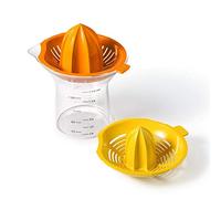 OXO Good Grips - Presse-citron et orange 2 en 1 avec récipient doseur - Presse-agrumes manuel - Orange