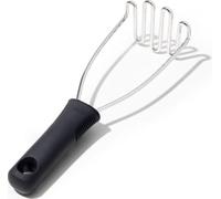 OXO Good Grips - Presse-purée - Presse-purée manuel en inox - Noir | Tête en acier inoxydable robuste pour écraser les pommes de terre, légumes-racines et fruits, Outil de cuisine versatile