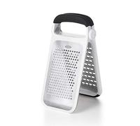 OXO Good Grips Râpe à deux lames gravée | Râpe en acier inoxydable avec poignée antidérapante et design pliable pour un rangement compact