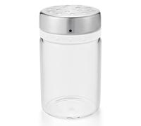 OXO Good Grips Saupoudreuse - Pot à épices en verre pour la cuisine - Distributeur à épices et sucre en verre et acier inoxydable - Transparent