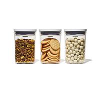OXO Good Grips Boîtes hermétiques POP rondes 0,6 l – Ensemble de 3 petites
