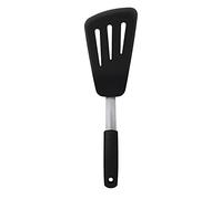 OXO Spatule à omelette flexible en silicone – Longue inox noire 30 cm pour crêpes et œufs