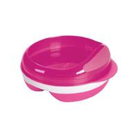 Oxo Tot - 6125700 - Assiette 2 Divisions Avec Couvercle - Rose