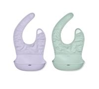 OXO Tot Lot de 2 bavoirs enroulables Lilas et opale