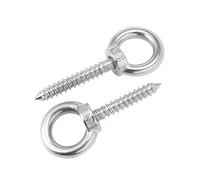 OXOAMP M8 2 Pièces Anneau Boulon à Oeil Anneau Boulons D'accrochage 304 Acier Inoxydable Levage Oeil Vis Bois Fin Anneau Oeillet Crochets Autotaraudant