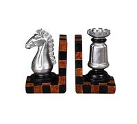 OXOAMP Polyvalent Étagère Serre-Livres antidérapants Antique résine Cheval modèle d'échecs Support de Livre Ornements Bureau à Domicile Salle d'étude étagère décoration Serre Livres