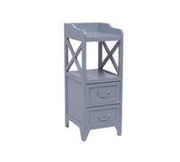 OXOAMP Table de Chevet Tables de Chevet Modernes avec 2 tiroirs, Meubles Pratiques en Bois for Chambre à Coucher Salon(Grey,34 * 30 * 71cm)