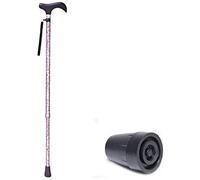 OXOLAMRIN Béquilles d'adultes, Béquilles en Alliage d'aluminium avec poignée érable, Bouton Poussoir réglable de 67 à 90cm, Multicolores(C)