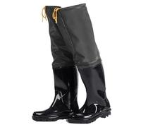 OXOLAMRIN Cuissardes, Cuissardes de pêche, Bottes Cuissardes imperméables en PVC Unisexes Noires, Plusieurs Tailles, Semelle antidérapante, pêche, Agriculture, Jardinage(4)