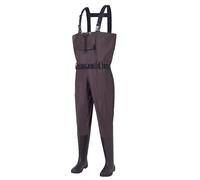 OXOLAMRIN Cuissardes, Cuissardes de pêche, Cuissardes de Poitrine en Nylon Oxford, imperméables, for la pêche, la Chasse, l'agriculture, Vertes et Marron, Plusieurs Tailles(Brown,8)