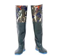 OXOLAMRIN Cuissardes, Cuissardes de pêche, Cuissardes Unisexes en PVC Vert Pointures 4-9 for la pêche et la Chasse(4.5)