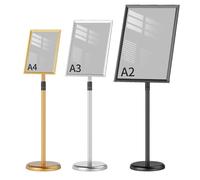 OXOLAMRIN Panneau de sol, présentoir pour affiche A4, Support for affiches et panneaux sur pied, multicolore, plusieurs tailles(Silver,A3)