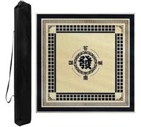 OXOLAMRIN Tapis carré pour mah-Jong, Nappe pour mah-Jong, Tapis de Jeu de Cartes Mahjong Poker Dominoes avec Sac de Transport Multicolore Plusieurs Tailles(Yellow,43.31x43.31in)