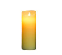 OxoxO 7,5 cm de diamètre - Bougies LED sans flamme ondulées - En cire véritable - Fonctionne avec piles - Hauteur : 20 cm