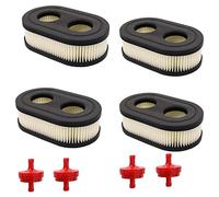 Oxoxo 798452 Cartouche de filtre à air pour tondeuse à gazon 593260 avec filtre à essence 298090 pour Briggs & Stratton 550EX série 725exi Stens 102-851 Oregon 30-168 Rotatif 14364 Moteur (4 pièces)