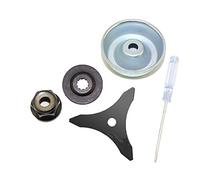 OxoxO Débroussailleuse à 3 dents en acier robuste de 25,4 cm, kit de fixation de lame en métal compatible avec STIHL FS120 FS130 FS130R FS200 FS200R FS250