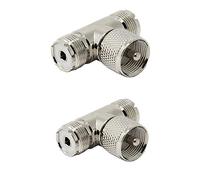 Oxoxo faciles à UHF Pl-259 mâle vers 2 UHF Pl-259 femelle Triple T Forme coaxial RF connecteur pour adaptateur répartiteur CB Ham radio antenne