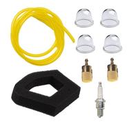 OxoxO Filtre à air Filtre fuel Spark plug 2 Feet Fuel Line with Primer Bulb for GX22 GX25 GX31 GX35 hlt422 ult425 UMK431 umk435 hhb25 hhh25 HHT31S hht35s WX10 FG110 Replace 17672-z0h - 003