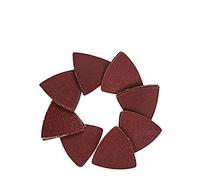 Oxoxo Papier abrasif triangulaire sans trou Tampons de ponceuse Feuilles de ponçage en oxyde d'aluminium assorties 60 80120180240 grains 9x9x9cm (paquet de 50)