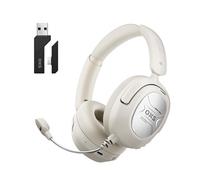 OXS Storm A2 Casque de Jeu sans Fil, Suppression Active du Bruit, Bluetooth 5.4 & 2,4GHz à Faible Latence, Double Mode d'Égalisation, Autonomie de 70H, pour PC, PS4, PS5, Switch et Mobile, Blanc