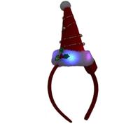 Oxtxuzdm Accessoires de fête de Noël - Chapeau de Père Noël - Accessoires de fête saisonniers - Serre-tête lumineux pour réunions de famille