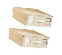 Oxtxuzdm Boîte de rangement de literie non tissée de grande capacité avec couvercle amovible et fenêtre transparente pour draps de lit, taies d'oreiller, organisateur de literie de grande capacité