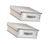 Oxtxuzdm Boîte de rangement de literie non tissée de grande capacité avec couvercle amovible et fenêtre transparente pour draps de lit, taies d'oreiller, organisateur de literie de grande capacité